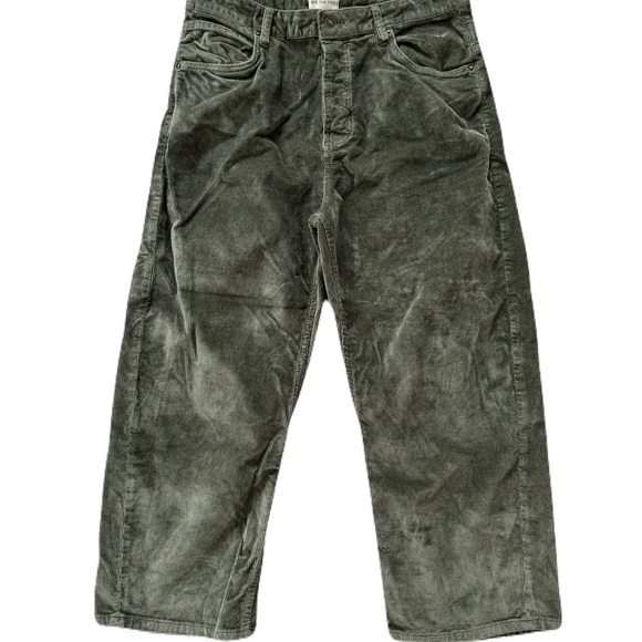 Free People Pants - NWOT Women's Free People We The Free Olive Corduroy Pants Deep Trance Size 30
